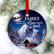 Family Where Love Never Ends - Awesome Christmas Ceramic Circle Ornament CC47