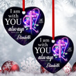 Jesuspirit | I Am With You Always | Matthew 28:20 | Cross And Rose | Sweet Personalized Ceramic Heart Ornament HN137