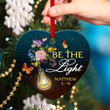 Be The Light - Vase Of Flower Ceramic Heart Ornament NUM99