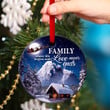 Family Where Love Never Ends - Awesome Christmas Ceramic Circle Ornament CC47
