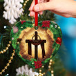 Cross Ceramic Heart Ornament - Jesus Says Merry Christmas NUQ90
