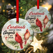 Beautiful Cardinals Ceramic Circle Ornament - Angels Are Near CC18