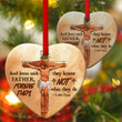 Special Cross Ceramic Heart Ornament - Jesus's Last Words HIA113