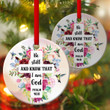 Flower Of God Ceramic Circle Ornament - Be Still And Know That I Am God NUHN131