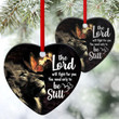 Lord Will Fight For You - Special Ceramic Heart Ornament CC13