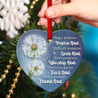 Dandelion Ceramic Heart Ornament - Happy Moments, Praise God HIQ132