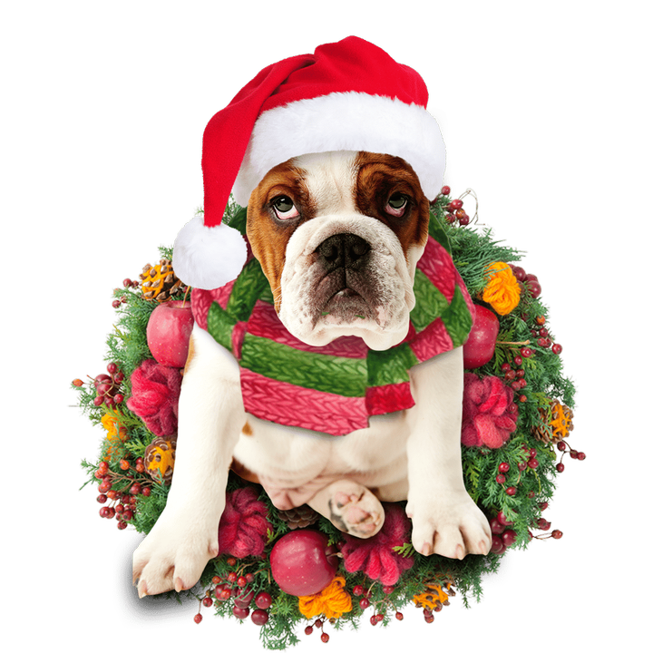 British Bulldog Christmas Ornament