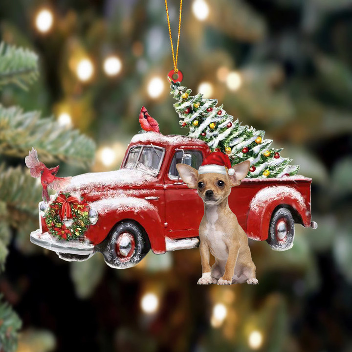 Chihuahua2-Cardinal & Truck Two Sided Ornament