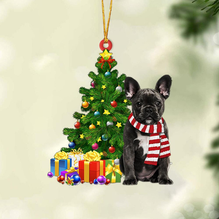 French Bulldog 2-Christmas Star Hanging Ornament