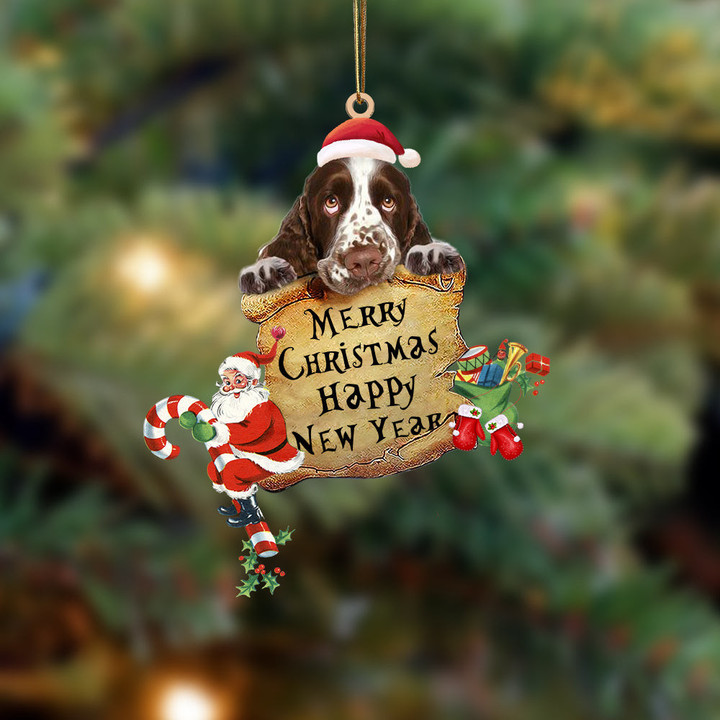 English Springer Spaniel-Christams & New Year Two Sided Ornament