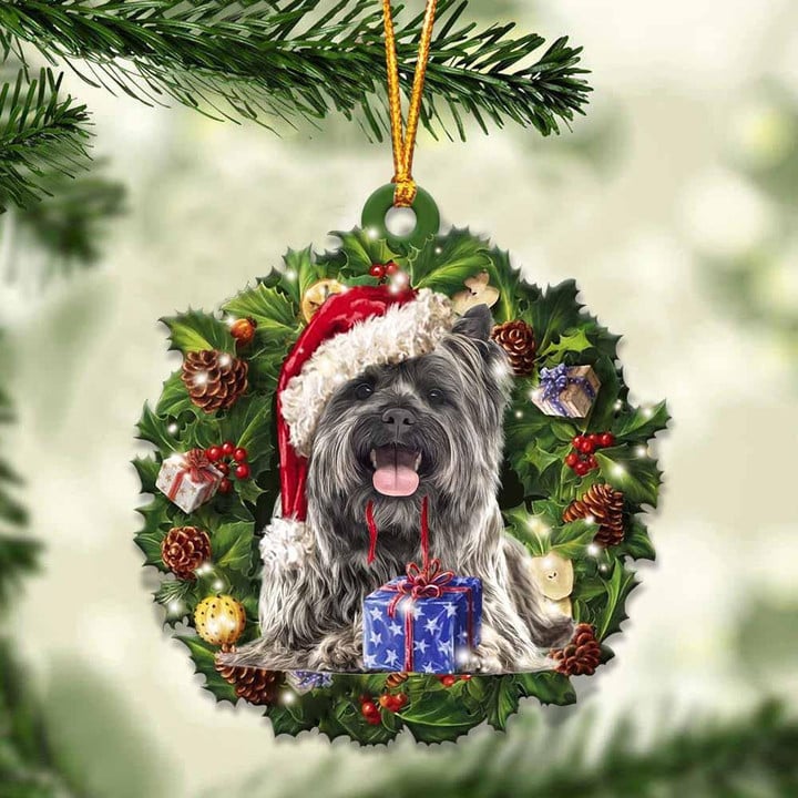 Cairn Terrier and Christmas gift for her gift for him gift for Cairn Terrier lover ornament