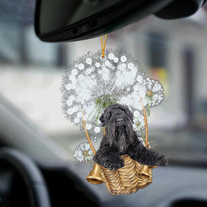Black Russian Terrier-Dandelion-Two Sided Ornament