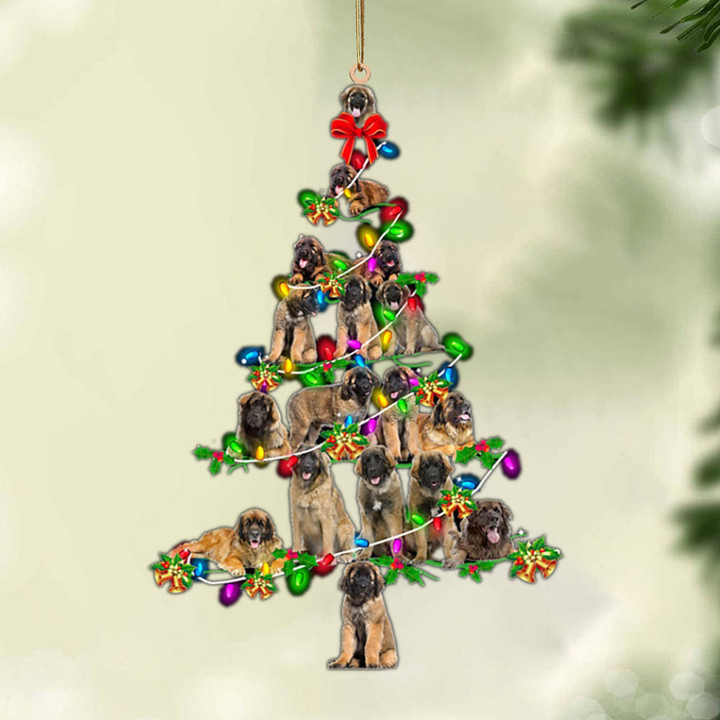 Leonberger-Christmas Tree Lights-Two Sided Ornament