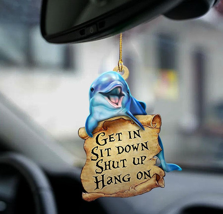 Dolphin get in dolphin lover two sided ornament