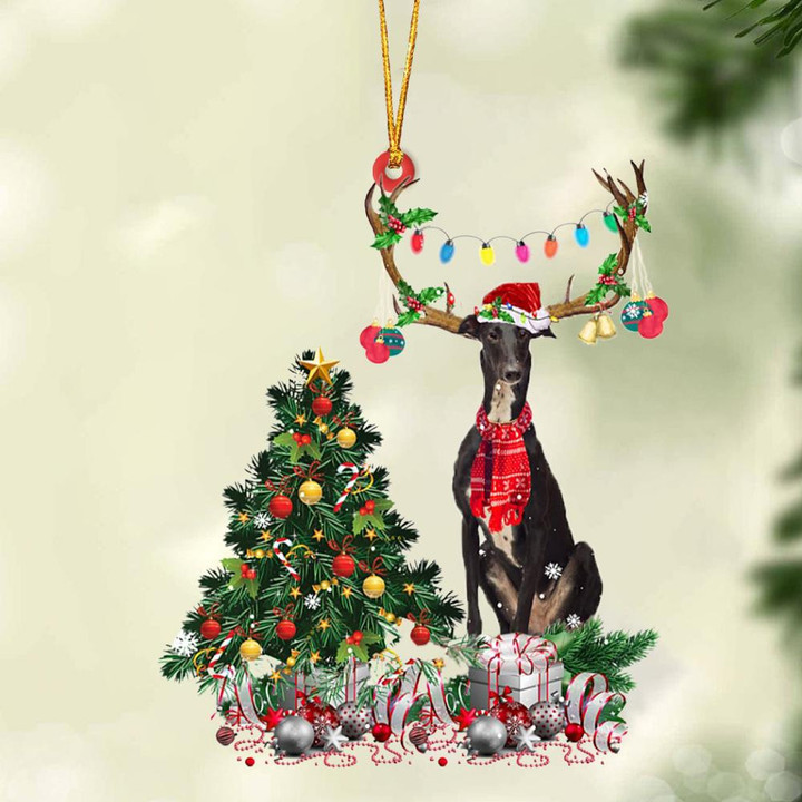 Greyhound 1-Christmas Tree Gift Hanging Ornament