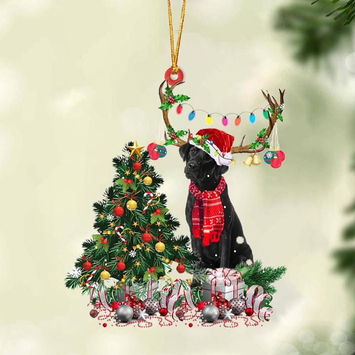 BLACK Labrador-Christmas Tree Gift Hanging Ornament