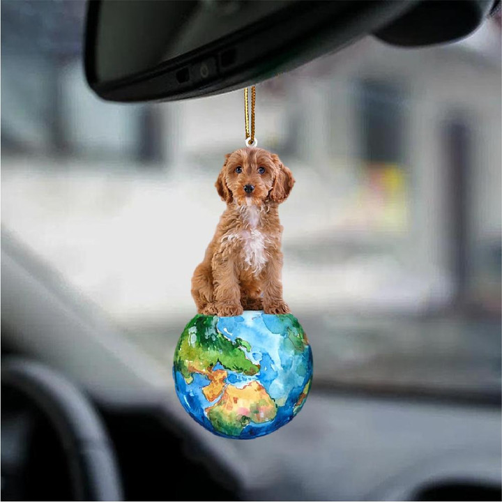 Cockapoo-Around My Dog-Two Sided Ornament