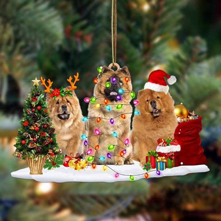 Chow Chow-Christmas Dog Friends Hanging Ornament