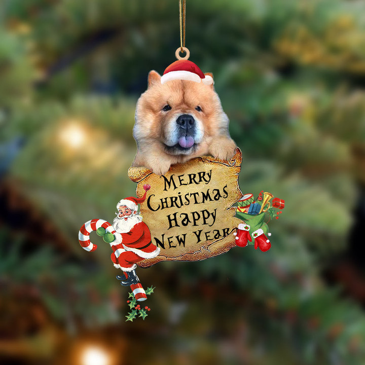 Chow Chow-Christams & New Year Two Sided Ornament