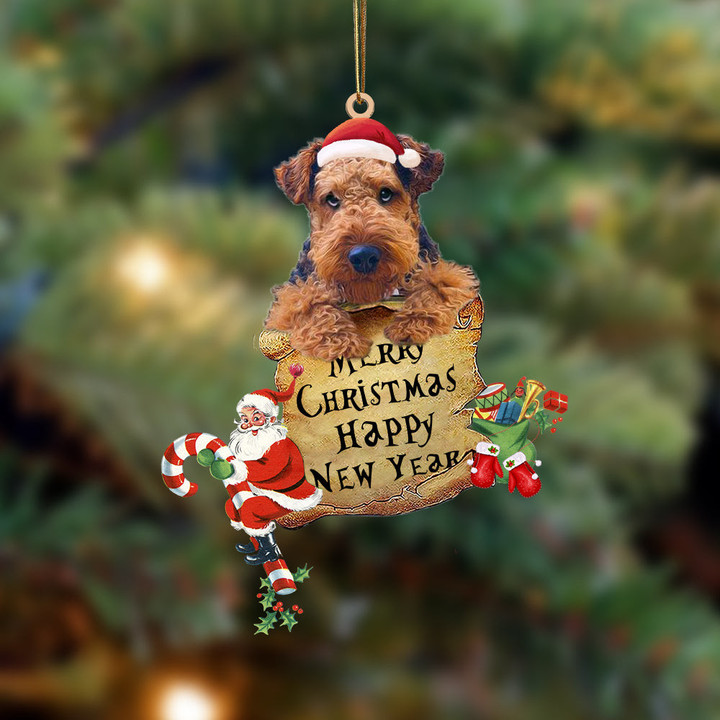 Airedale Terrier-Christams & New Year Two Sided Ornament