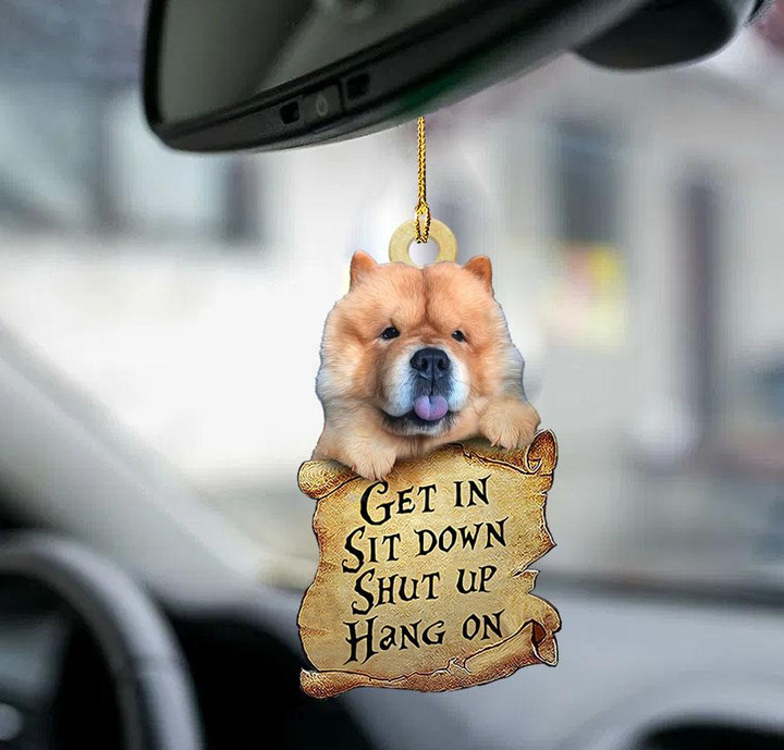 Chow chow get in two sided ornament