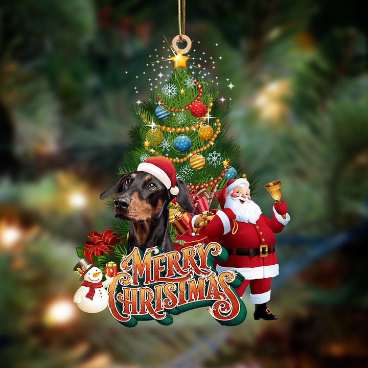 Doberman-Christmas Tree&Dog Hanging Ornament