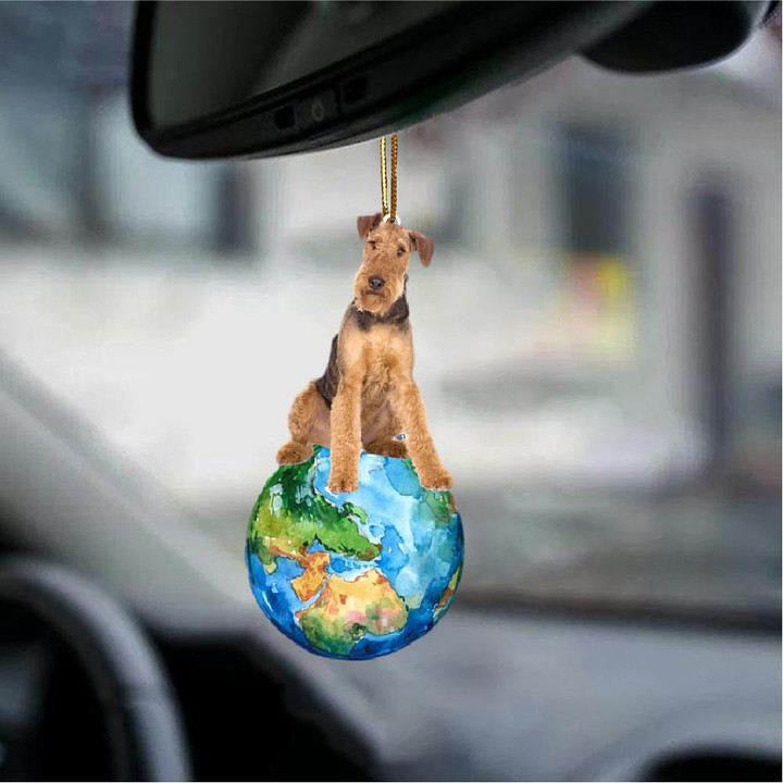 Airedale Terrier-Around My Dog-Two Sided Ornament