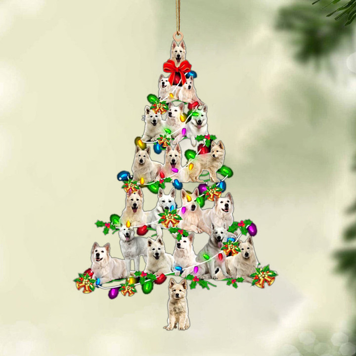 Berger Blanc Suisse-Christmas Tree Lights-Two Sided Ornament