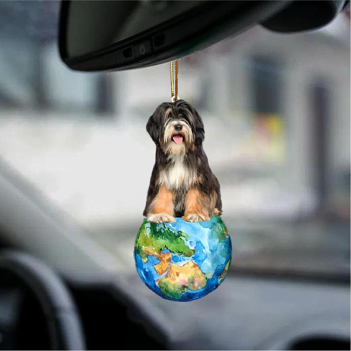Tibetan Terrier-Around My Dog-Two Sided Ornament