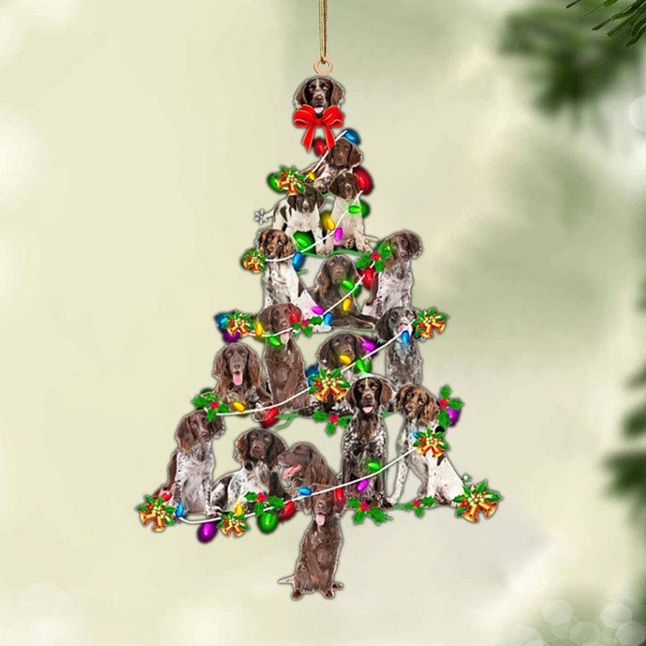 Small Munsterlander-Christmas Tree Lights-Two Sided Ornament