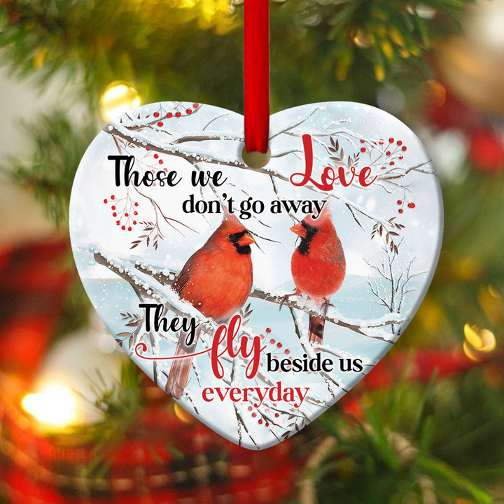 Special Christian Ceramic Heart Ornament - Those We Love Don't Go Away NUHN92