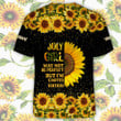 Personalized Custom Name July Girl Sunflower Tshirt Sweatshirt