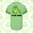 Custom Name Love Cute Frog Pastel Green - Personalized Baseball Jersey