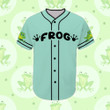 Custom Name Love Cute Frog Mint Green - Personalized Baseball Jersey