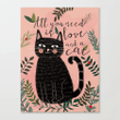 All You Need Is Love And A Cat Canvas