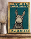 Why Hello Sweet Cheeks Donkey Canvas - Canvas Prints