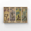 Be Strong When You Are Wear Canvas, Yoga Poses Canvas, Vintage Canvas, Yoga Canvas