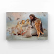 God Surrounded By Labrador Retriever Canvas, God Canvas, Labrador Retriever Canvas, Even A Sparrow Canvas