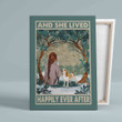 And She Lived Happily Ever After Canvas, Wall Art Canvas, Gift Canvas, Christmas Canvas