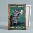 Your Butt Napkins Canvas, My Lord Canvas, Racoon Canvas, Toilet Paper Canvas, Bathroom Canvas