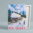 Sun Valley Canvas, Travel Canvas, Skiing Canvas, Vintage Canvas, Gift Canvas, Christmas Canvas