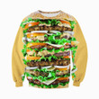 3D All Over Printed Burger Shirts and Shorts