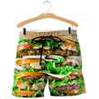 3D All Over Printed Burger Shirts and Shorts