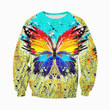 3D All Over Printed Butterfly Painting Shirts And Shorts