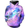3D All Over Printed Galaxy Wolf T-shirt Hoodie