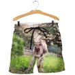 3D All Over Printed Happy Little Donkey Shirts and Shorts