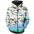 3D All Over Printed Prehistoric Marine Life Shirts and Shorts