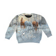 Kid 3D All Over Printed Winter Horse Shirts and Shorts