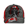 Skull Canada Flag Classic Cap 3D, Human Cap 3D, Classical Cap, Women And Men Cap