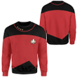 3D Star Trek The Next Generation Duty Uniform Red Suit Custom Sweatshirt